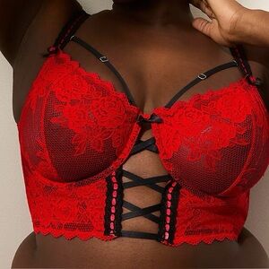 Lane Bryant Cacique longline unlined Balconette bra size 38D